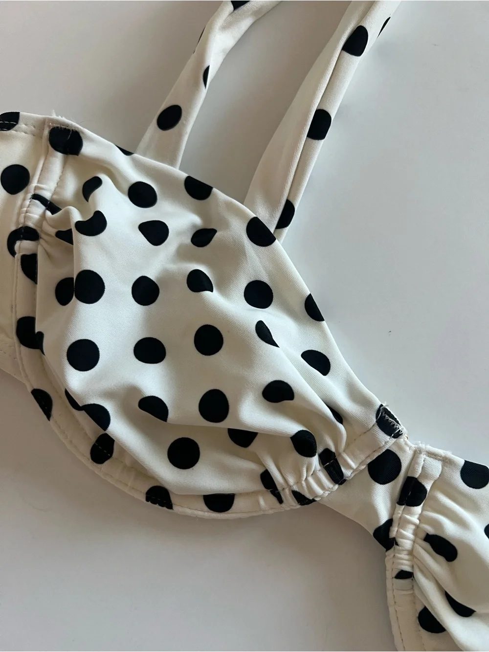 {Caroline Constas} Brand New White Black Polka Dot Bikini SET